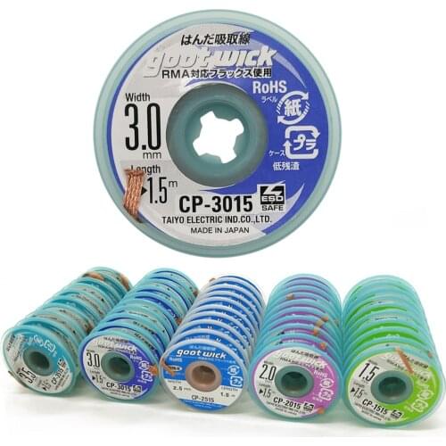 10pcs/lot 1.5/2.0/2.5/3.0/3.5mm Solder Wick Remover Desoldering Wire Desoldering Braid BGA Soldering Suction wire Repair tool