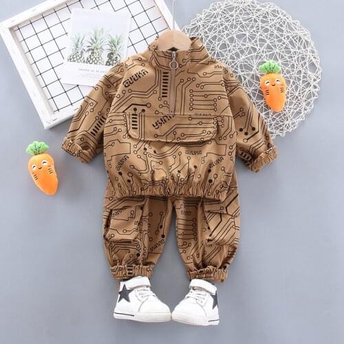 Childrens Clothes 2021 Spring Baby Boys/Girls Clothes Outfits Cotton Long-Sleeved Coat +Pants 2pc/Sets Clothes Childrens Wear