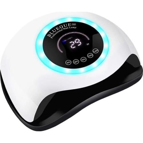 2021 New Style Nail Art Lamp 168W Intelligent Induction Nail Art Phototherapy Machine Colorful Light Ring Nail Lamp