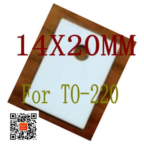 Alumina ceramic Thermal Pad for TO-220 /Thermal insulation, insulating ceramic sheet 12*18*0.6mm/1mm ,14*20*0.6mm/1MM 100PCS/LOT