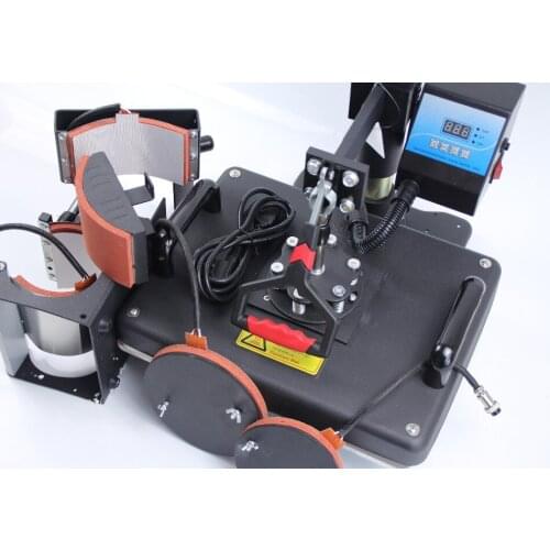 Free Shipping 5 in 1 Sublimation heat press transfer machine for printing mug plate T-shirt DX-305
