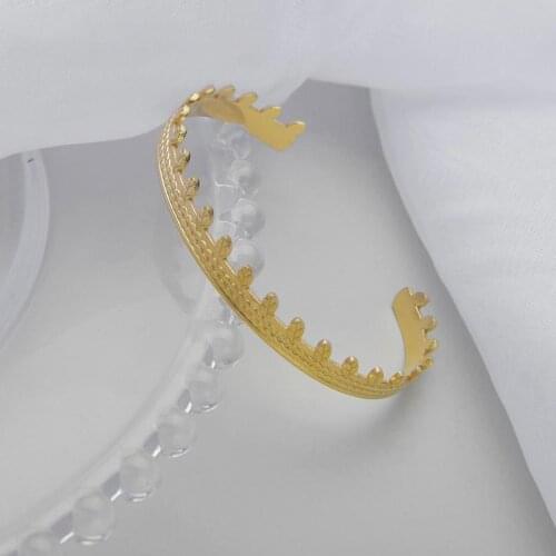 Bohemian Adjustable Stainless Steel Bangles For Women Textured Little Leaf Open Cuff Bangles Jewelry Gift Wholesale