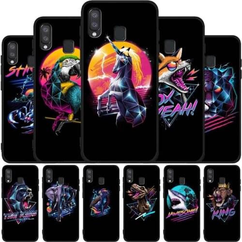 Cool cute animals Black Soft Phone Case For Samsung A10 A20 A30 A40 A50 A70 A21 A31 A51 A71 A41 A32 A42 S52 A72 A6 2018 Cover