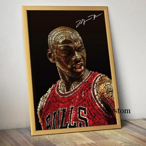 Room Decoration Star Poster Basketbal Player Canvas Picture Room Home Decoration Wall Art Quotes for Interior Loft Decor