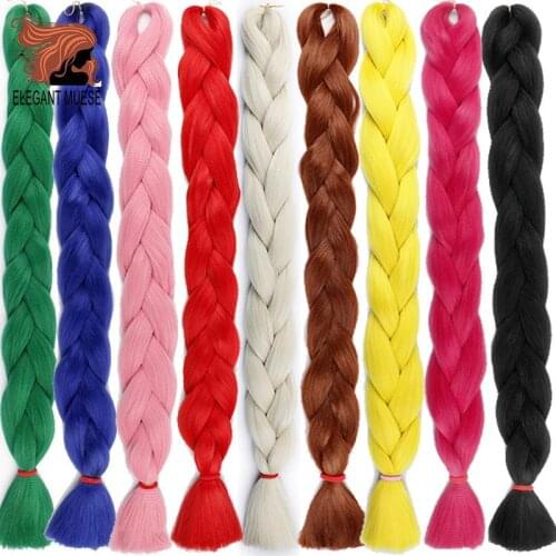 ELEGANT MUSES Pink Braiding Hair 100cm Long Synthetic Jumbo Braid 165g Synthetic Braiding Hair Extensions Ombre Braiding Hair