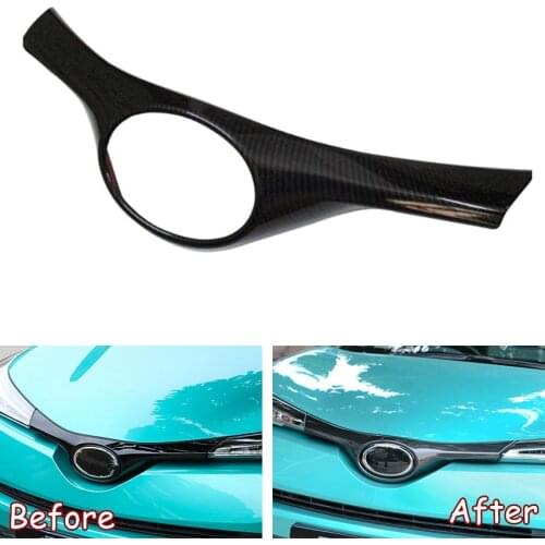JXKaFa Fit For Toyota CHR C-HR 2016-2018 Car Exterior Parts Front Bumper Grill Upper Logo Decoration Frame Trim Styling ABS