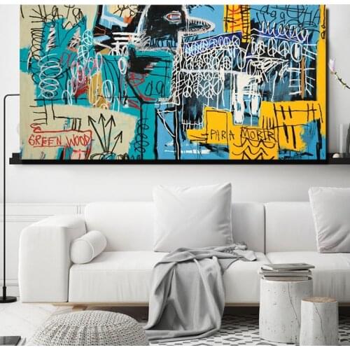 Untitled Bird By Jean Michel Canvas Painting Oil Print Poster Wall Art Picture for Living Room