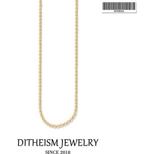 Round Belcher Gold Link Chain Necklace,2018 Fashion Jewelry Ethnic Gift In 925 Sterling Silver Jewelry For Men Women Boys Girls