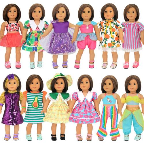 18 inch girl doll clothes set baby doll costumes children girl gifts toys clothing