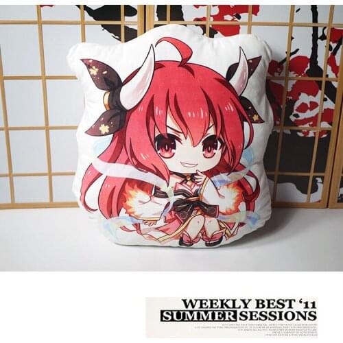 Anime date a live plush pillow toy Kurumi Tokisaki short stuffed cute doll double sided pillow toy gift