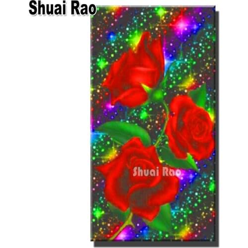 Beautiful Red Flower Large Full Round/Square Drill Diamond Rhinestone,Diamond Painting sale Full Stone crystal Diamond pattern