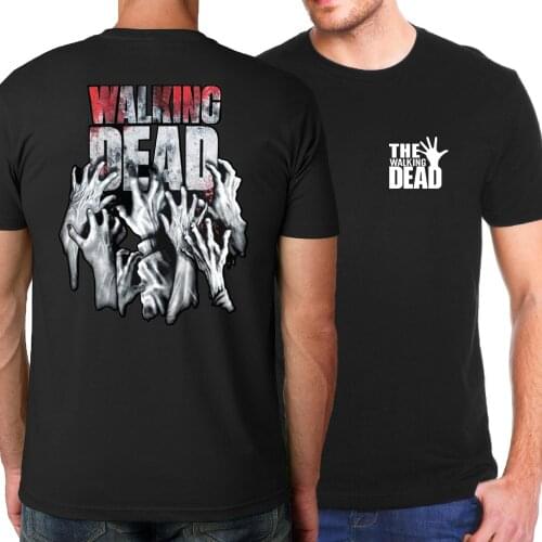 Hot Sale 2021 Summer The Walking Dead Men T-Shirts Hip Hop Fashion Loose T Shirts Men T-Shirt 100% Cotton Musclefitting Tshirt