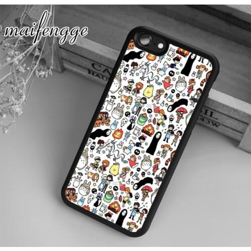 Maifengge Kawaii Studio Ghibli Character Doodles Case For iPhone 5 6 7 8 plus 11 12 Pro X XR XS Max Samsung Galaxy S7edge S8 S9