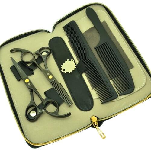 Japan Steel 5.5" Professional Hairdressing Scissors Professional Barber Scissors Set Hair Cutting Shears Hair Tesoura A0012C