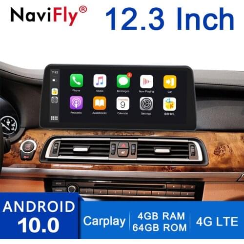 NaviFly Android 10 Car navigation gps multimedia player for BMW 7 series F01 F02 2009-2015 CIC NBT system head unit IPS