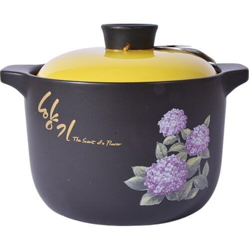 New High Quality High Temperature Resistance Ceramic Casseroles Stew Soup Casseroles Fire Stockpot,Casseroles,3L/4L/6L Optional