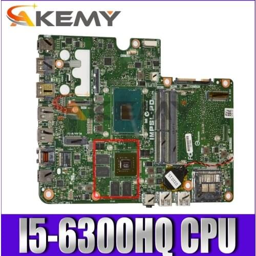 Original laptop Motherboard For DELL Inspiron 24 7459 I5-6300HQ Mainboard CN-08GGCV 08GGCV IMPSL-P0 SR2FP N16S-GT-S-A2 DDR4