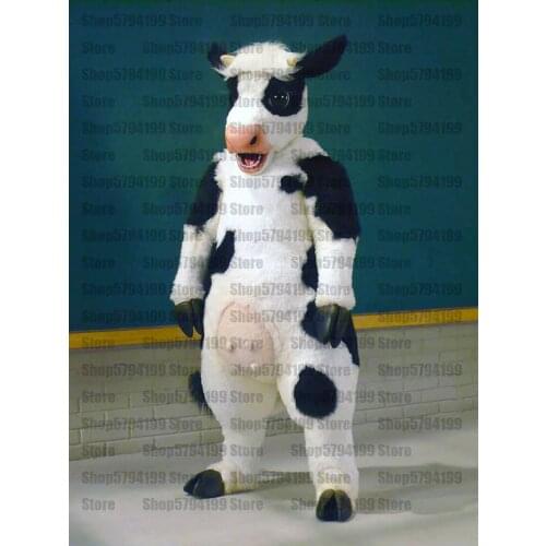 Customised Miss Dairy Cow furry Mascot Costume Cosplay Animal Party Fancy Dress Carnival Birthday Gift