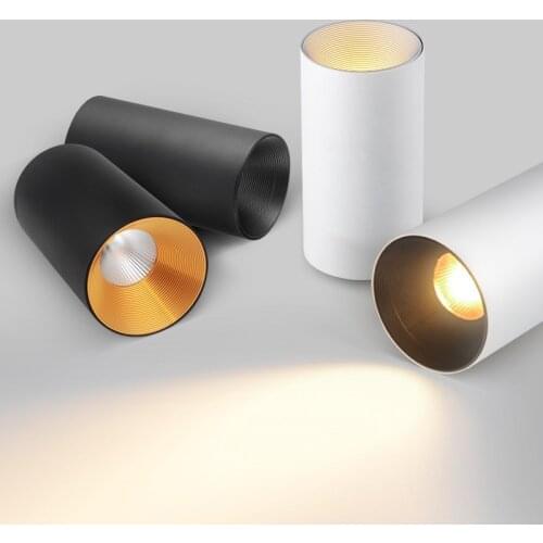 Dimmable Round LED Downlights 7W/10W/12W15W COB LED Ceiling Spot Lights AC85-265V LED Wall Lamp Warm Cold White Indoor Lighting