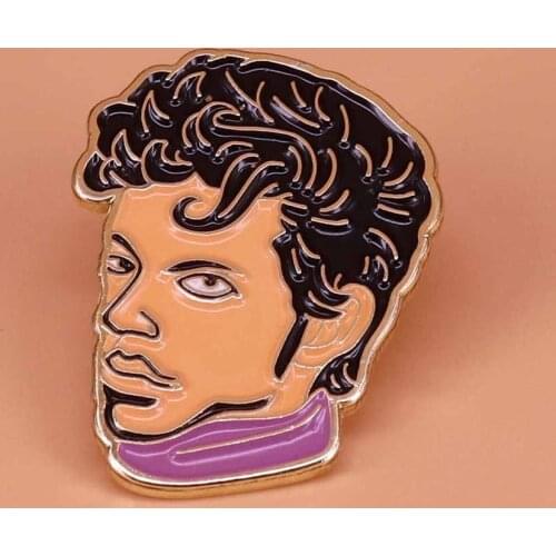 Prince enamel pin art musical brooch rock and roll jewelry men women shirt jackets accessories fans gift