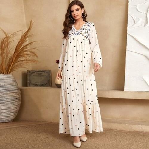 Ramadan Eid Abaya Dubai Turkey India Muslim Fashion Hijab Dress Kaftan Moroccan Islam Dresses for Women Vestidos Robe Longue