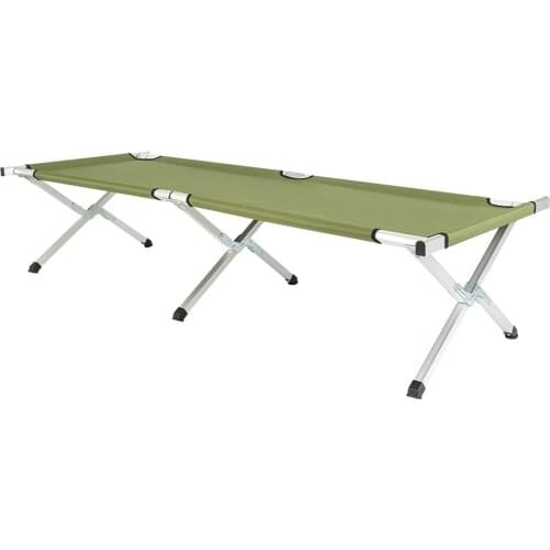 RHB-03A Portable Durable Folding Camping Cot with Carrying Bag Car Green Camping Simple Bed