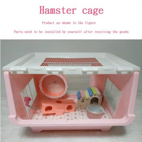Pink small pet acrylic hamster nest Dutch cage self-assembly hamster accessories