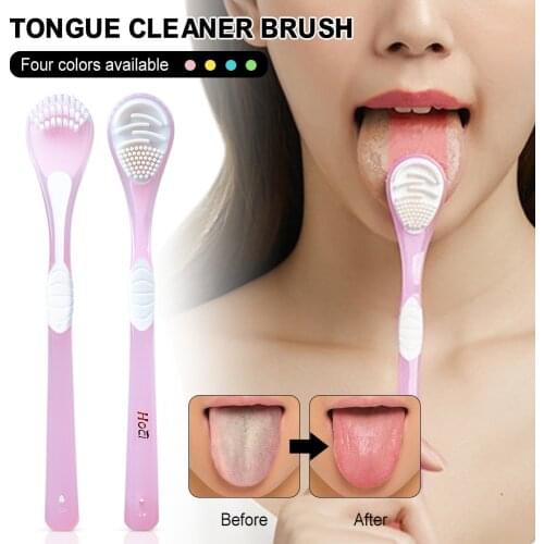 Tongue Scraper Double-Sided Tongue Cleaner for Reducing Oral Problems Oral Health Care for Kids Adults