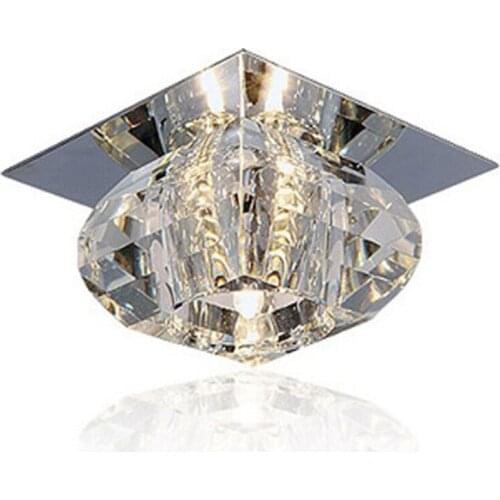 Modern LED Crystal Ceiling Light Circular Mini Ceiling Lamp Luminarias Rotunda Light For Living Room Aisle Corridor Kitchen