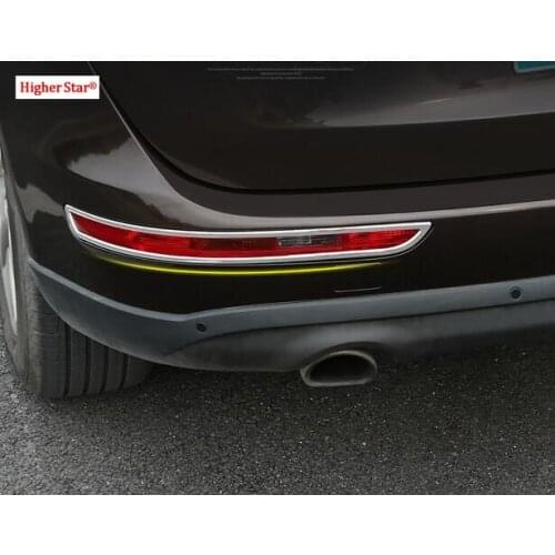 Higher star ABS chrome 2pcs Car Rear Fog light decoration frame,rear fog lamp Cover For Audi Q5 2009-2017