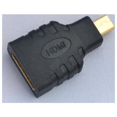 High quality 1000pcs/lot Micro HDMI(Type D) Male to HDMI(Type A) Female Adapter Connector For HDTV v1.4 Gold Plated