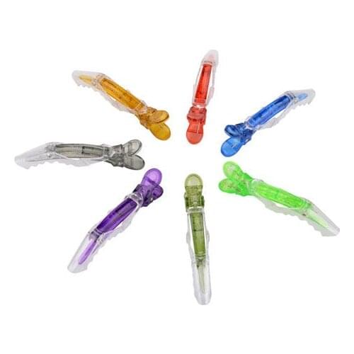 10pcs/pack hairdressing clamps professional salon crystal section hair clips Aligator clips for hairdresser accessories