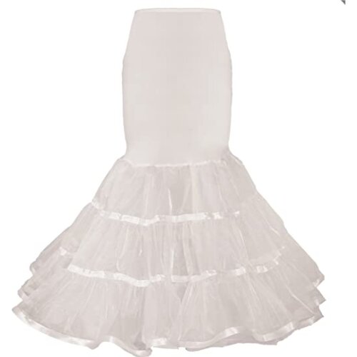Women Mermaid Petticoat Fishtail Underskirt Trumpet Crinoline for Mermaid Wedding Dress