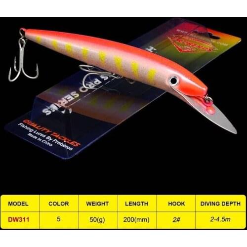 1PC PRO BEROS 20cm/47g Tremendous Minnow Baits Fishing Lures Balancer Fishing Tackle Retail Box Fishing Bait