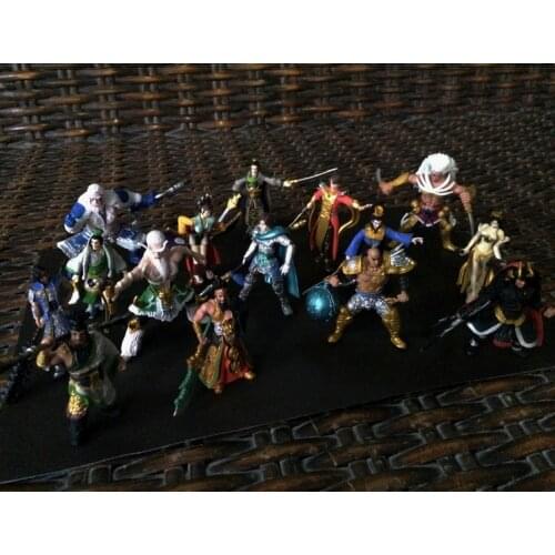 15pcs/1set Online Game Dynasty Warriors 5 Action figure doll.7cm kids pvc cosplay collection gift guanyu diao chan d10