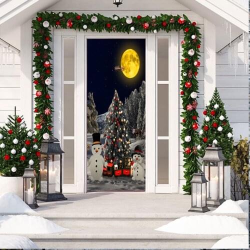 3D Large Size Merry Christmas Wall Stickers Fashion Santa Claus Window Room Decoration PVC Vinyl New Year Home Decor Removable