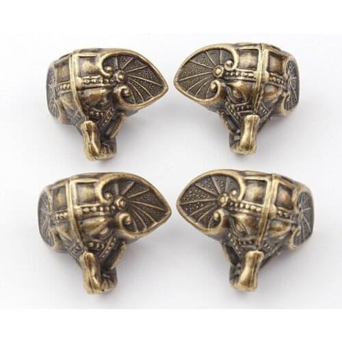 4pcs/lot Plastic Box Feet Bronze Elephant Jewelry Box Feet Leg Box Decorative Wooden Chest Protection Corner Brackets 28*23MM