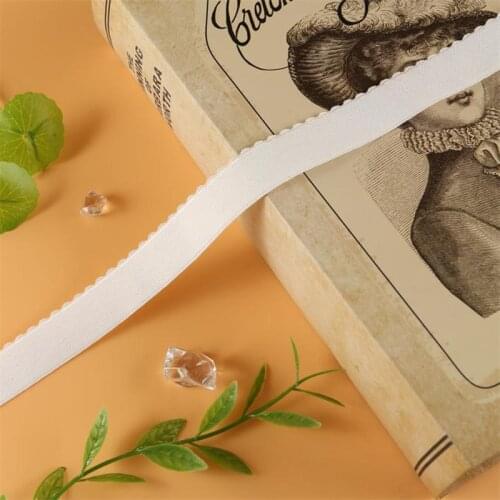 43 Meters Polyester Single Face Wave Elastic Band Sewing For Bra Panties Underwear Elastic Strap DIY Accessories Black/White