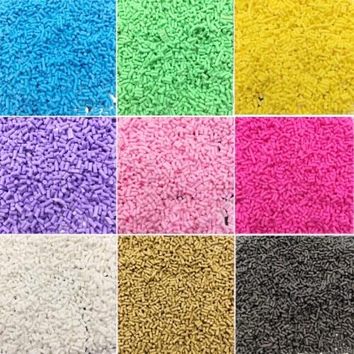 50g Mini Short Cylindrical Polymer Hot Soft Clay Sprinkles Colorful Candy for DIY Crafts Tiny Cute plastic klei Accessories