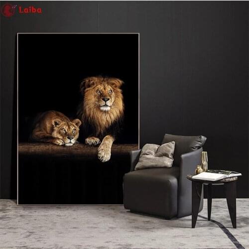 Diamond Painting Modern animal art, lion Rhinestone 5D DIY Diamond Embroidery,Cross Stitch,diamond Mosaic Sale