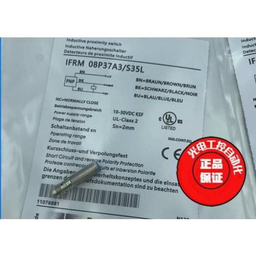 BAUMER NELE JOURNAL SWD Switch IFRM 08P37A3 / S35L Plugin PNP Normally closed inductor sensor