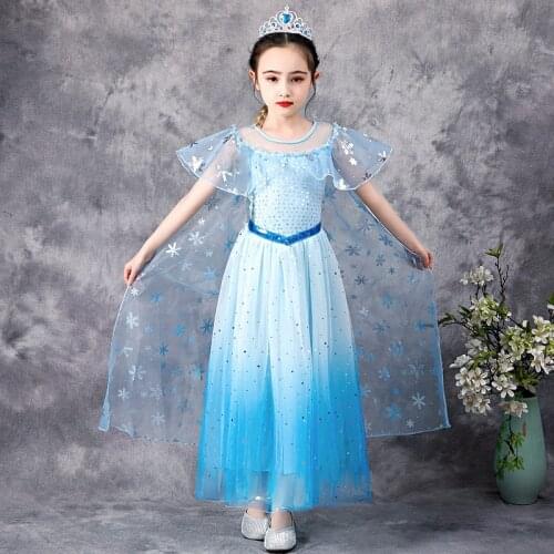 Sequined Children Birthday Party Prom Evening Infant Summer Dress Kids Vestidos Girls ClothesSnow 2 Cosplay Fancy Tutu Princess