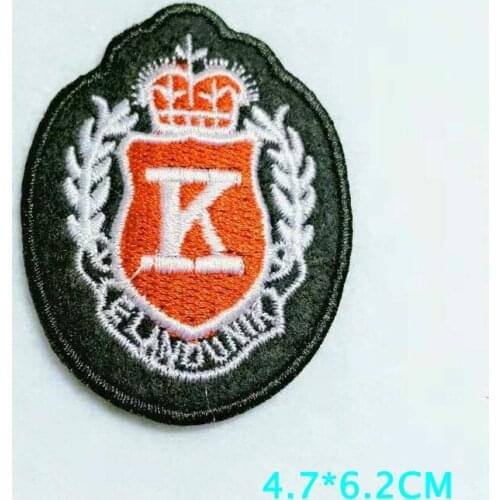 Crown K black, white and red embroidery patches, clothing patches, clothing accessories, ROCK special