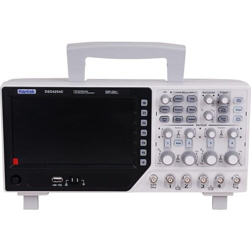 Hantek Official DSO4254C Digital Oscilloscope 4 Channels 250Mhz LCD PC Portable USB Oscilloscopes +EXT+DVM+Auto range function