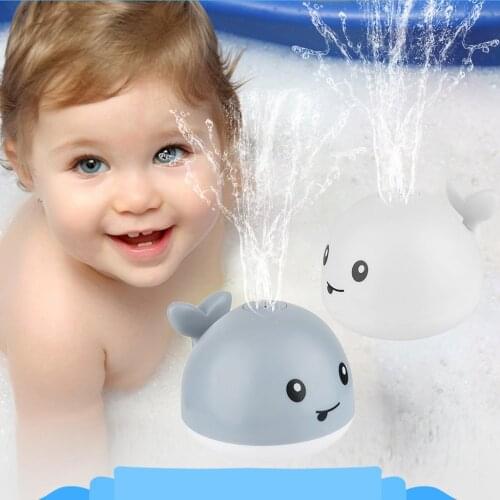 Baby Bath Toys Spray Water Shower Swim Pool Bathing Toys for Kids Electric Whale Bath Ball with Light Music LED Light Toys Gift