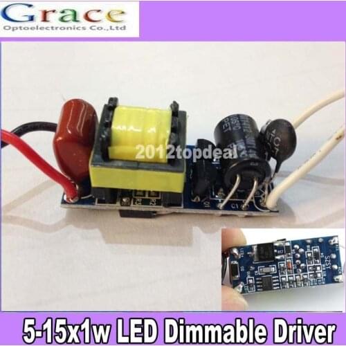 10pcs (5-15)x1W Dimmable LED Driver Input Voltage 110V&220V Output Current 300mA 9x1w 12x1w 15x1w Dimmable Brightness Controller