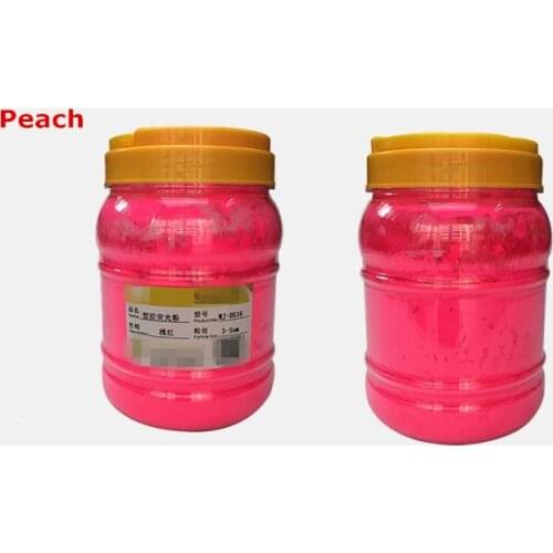 Dofuny Shiny Under the UV Light Peach Neon Powder Pigments Wholesale Dust Fluorescent Dye for DIY Soap Nail Art 500g