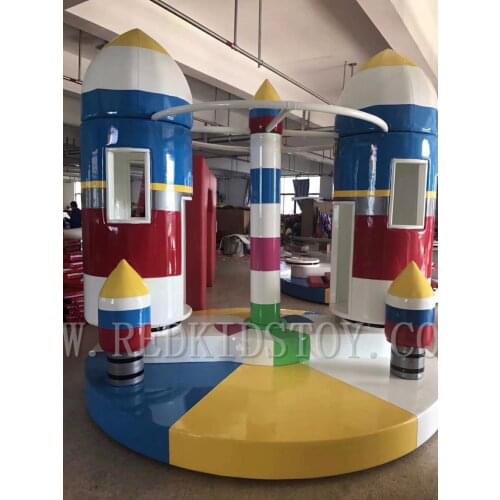 Indoor Electric Carousel Rocket CE Approved Children Play Center Merry Go Round HZ-7905g