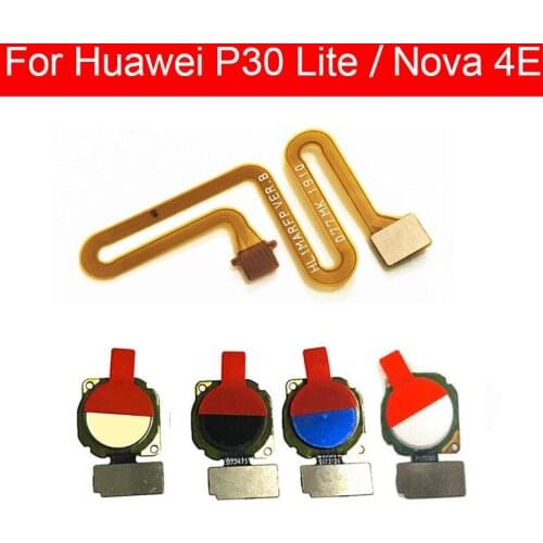 Home Button Flex Cable For Huawei P30 Lite Nova 4E Menu Key Fingerprint Recognition Sensor Flex Ribbon Cable Repair Parts