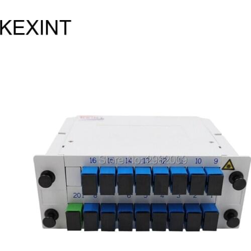KEXINT Factory Directly PLC Splitter Device SC/UPC 1*16 Insertion /LGX /Cassette type Fiber Optic / 5piece